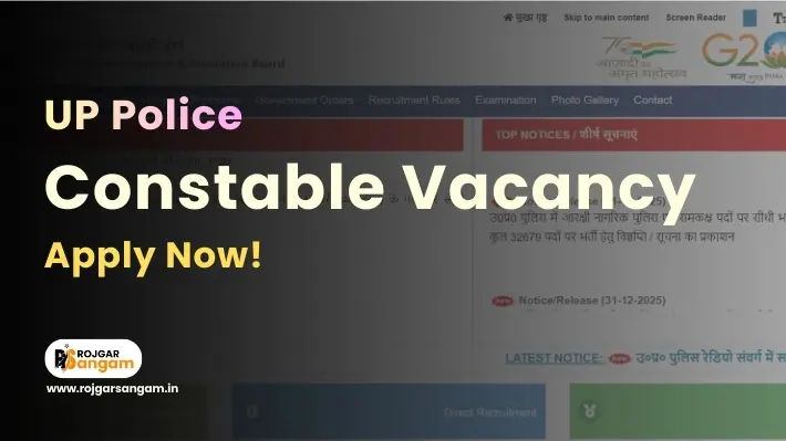 UP Police Constable Recruitment 2025 official banner showing UP Police Constable Vacancy 2025 details with UP Police Constable Notification 2025 highlights and step-by-step guide on How To Fill UP Police Constable Online Form 2025