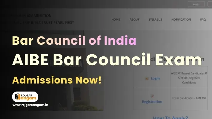 AIBE XXI 2026 All India Bar Examination Bar Council of India notification online form apply AIBE 21 legal education law graduate
