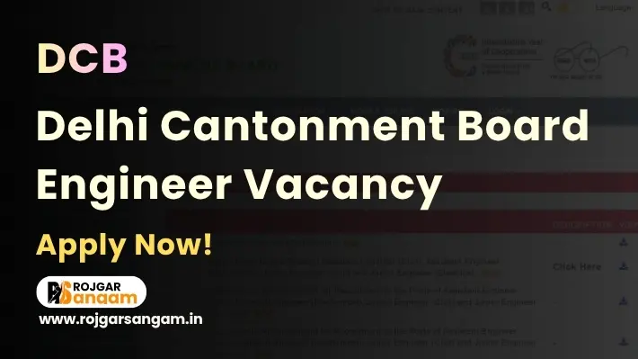 dcb-engineer-recruitment DCB Engineer Recruitment 2026: Apply for 09 AE JE Posts — Delhi Cantonment Board Vacancy 2026, DCB AE and JE Recruitment 2026, Delhi Cantt Board AE JE Bharti 2026, Delhi Cantonment Board AE JE Online Form 2026