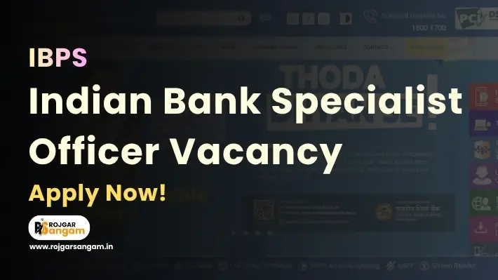 Indian Bank SO Recruitment 2026 – Indian Bank Specialist Officer Recruitment 2026 Notification, Indian Bank SO 2026 Vacancy 350 Posts, Indian Bank SO Notification 2026 Apply Online