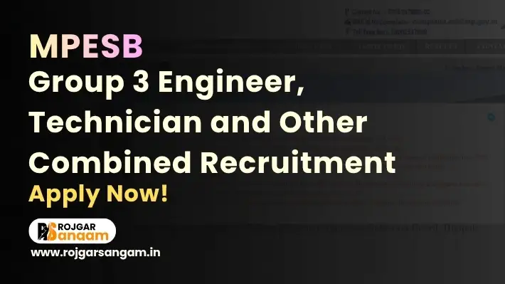 mpesb-group-3-recruitment MPESB Group 3 Recruitment 2026: Apply for 1040 Sub Engineer Posts — MPESB Group 3 Vacancy 2026, MPESB Group 3 Notification 2026, MP Group 3 Bharti 2026, MPESB Group 3 Exam 2026