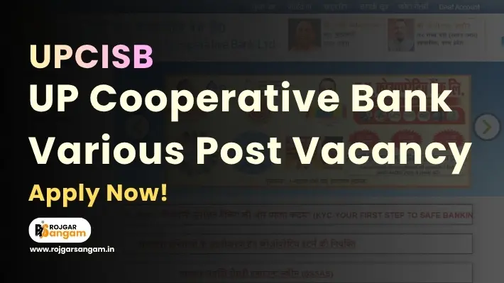 UP Cooperative Bank Recruitment 2026 UPCISB Various Post Online Form 2026 UP Sahkari Bank Bharti 2026 UPCISB 2085 Vacancy 2026 UP Cooperative Bank Notification 2026