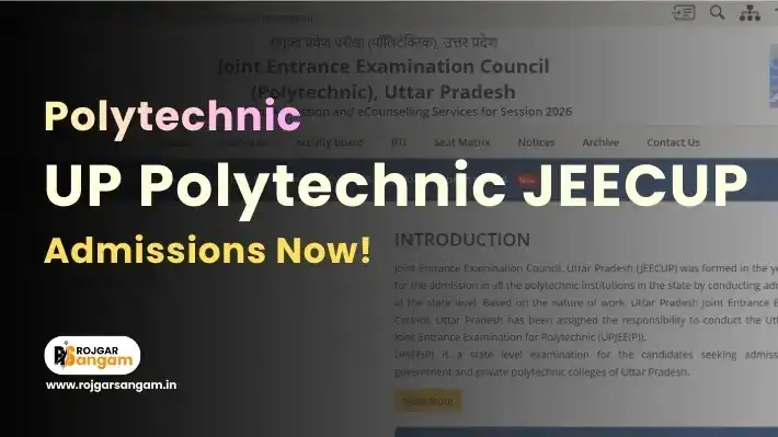 UP Polytechnic 2026 JEECUP Notification – UP Polytechnic Admission 2026 Online Form, JEECUP 2026 Application Fee, Eligibility