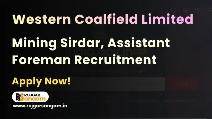 wcl-recruitment WCL Recruitment 2026: Apply for 444 Mining Sirdar Posts — WCL Vacancy 2026, WCL Bharti 2026, WCL Statutory Supervisory Staff Recruitment 2026, WCL 444 Post Recruitment 2026
